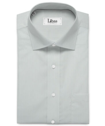 Siyaram's Men's Bamboo Wrinkle Resistant Solids 2.25 Meter Unstitched Shirting Fabric (Silver Grey)
