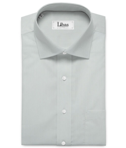 Siyaram's Men's Bamboo Wrinkle Resistant Solids 2.25 Meter Unstitched Shirting Fabric (Silver Grey)