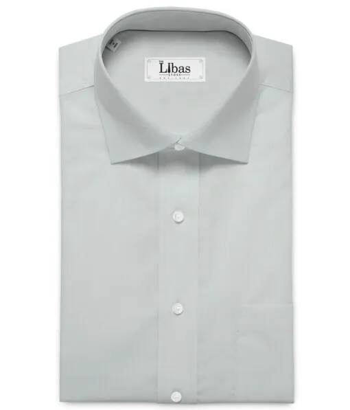 Siyaram's Men's Bamboo Wrinkle Resistant Solids 2.25 Meter Unstitched Shirting Fabric (Silver Grey)
