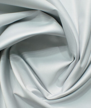 Siyaram's Men's Bamboo Wrinkle Resistant Solids 2.25 Meter Unstitched Shirting Fabric (Silver Grey)