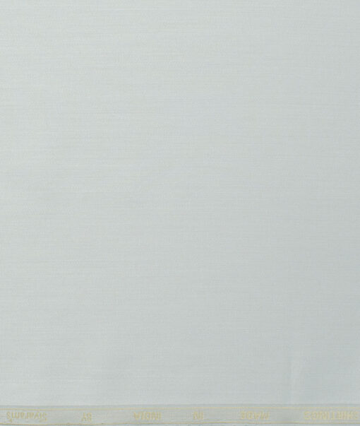 Siyaram's Men's Bamboo Wrinkle Resistant Solids 2.25 Meter Unstitched Shirting Fabric (Silver Grey)