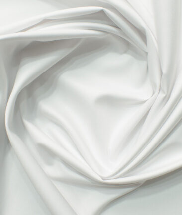 Siyaram's Men's Bamboo Wrinkle Resistant Solids 2.25 Meter Unstitched Shirting Fabric (White)