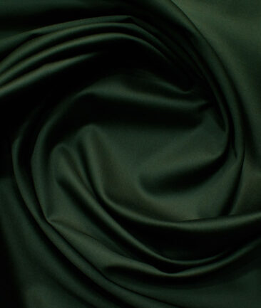 Burgoyne Men's Giza Cotton Solids 2.25 Meter Unstitched Shirting Fabric (Dark Pine Green)