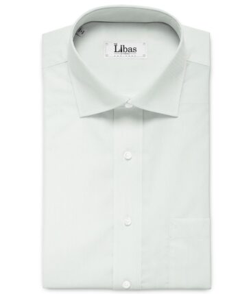 Donear Men's 100% Cotton Solids 2.25 Meter Unstitched Shirting Fabric (White)