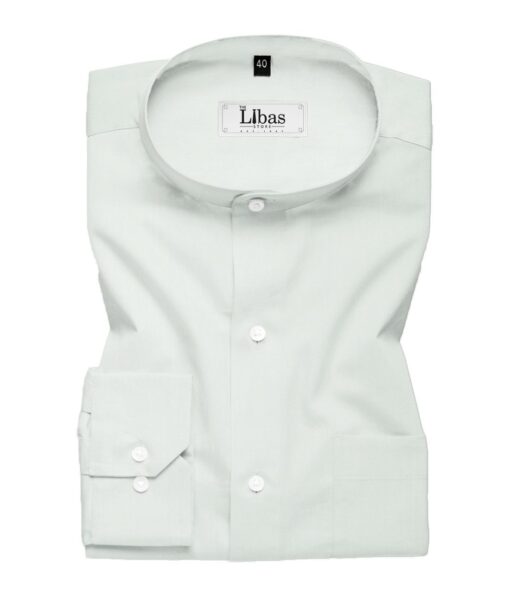Donear Men's 100% Cotton Solids 2.25 Meter Unstitched Shirting Fabric (White)