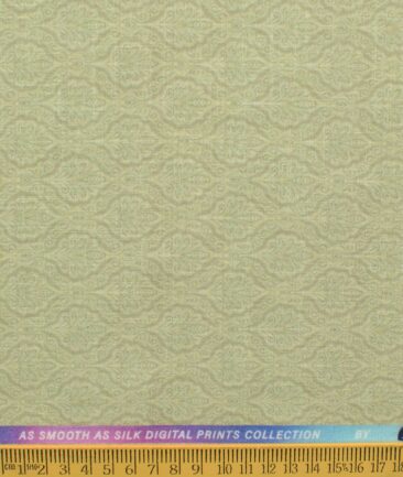 Nemesis Men's Cotton Linen Printed 2.25 Meter Unstitched Shirting Fabric (Beige)