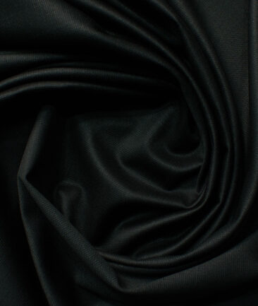Canetti by Cadini Italy Men's Terry Rayon Structured  Unstitched Suiting Fabric (Black)
