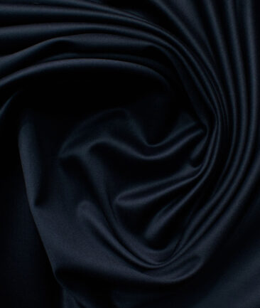 Canetti by Cadini Italy Men's Terry Rayon Solids 3.75 Meter Unstitched Suiting Fabric (Dark Blue)
