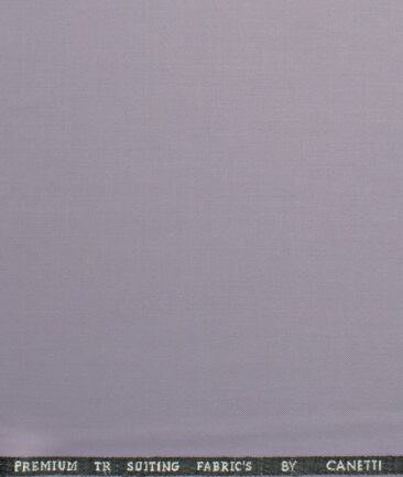 Canetti by Cadini Italy Men's Terry Rayon Solids 3.75 Meter Unstitched Suiting Fabric (Heather Purple)