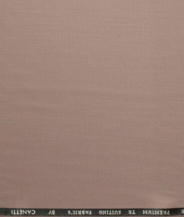 Canetti by Cadini Italy Men's Terry Rayon Solids 3.75 Meter Unstitched Suiting Fabric (Rosy Brown)