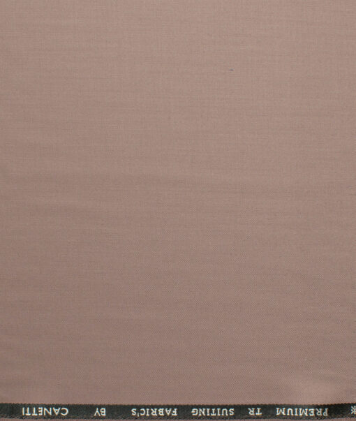 Canetti by Cadini Italy Men's Terry Rayon Solids 3.75 Meter Unstitched Suiting Fabric (Rosy Brown)