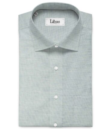 Cavallo by Linen Club Men's Cotton Linen Structured 2.25 Meter Unstitched Shirting Fabric (Light Grey)
