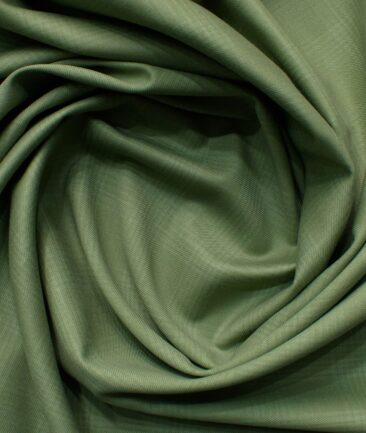 Ferrino Mizzoni Men's Terry Rayon Checks 3.75 Meter Unstitched Suiting Fabric (Pear Green)