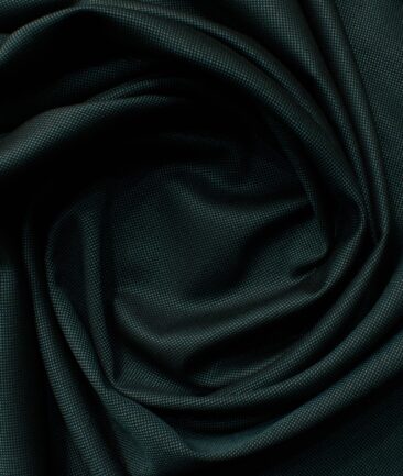 Ferrino Mizzoni Men's Terry Rayon Structured 3.75 Meter Unstitched Suiting Fabric (Pine Green)