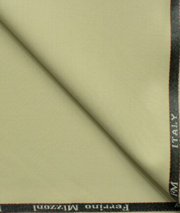 Ferrino Mizzoni Men's Terry Rayon Solids 3.75 Meter Unstitched Suiting Fabric (Beige)
