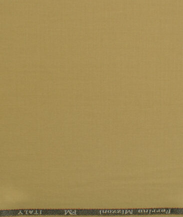 Ferrino Mizzoni Men's Terry Rayon Solids 3.75 Meter Unstitched Suiting Fabric (Granola Beige)