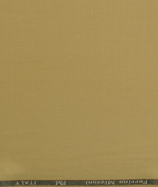 Ferrino Mizzoni Men's Terry Rayon Solids 3.75 Meter Unstitched Suiting Fabric (Granola Beige)
