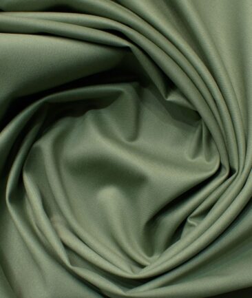 Ferrino Mizzoni Men's Terry Rayon Solids 3.75 Meter Unstitched Suiting Fabric (Sage Green)