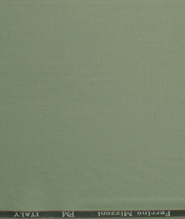 Ferrino Mizzoni Men's Terry Rayon Solids 3.75 Meter Unstitched Suiting Fabric (Sage Green)