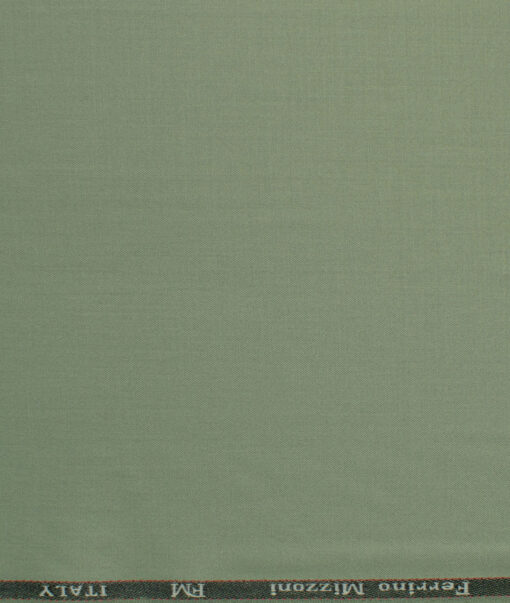 Ferrino Mizzoni Men's Terry Rayon Solids 3.75 Meter Unstitched Suiting Fabric (Sage Green)