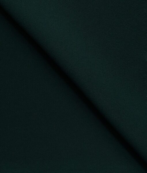 Italian Channel Men's Terry Rayon Solids 3.75 Meter Unstitched Flowy Japanese Stretchable Suiting Fabric (Dark Pine Green)