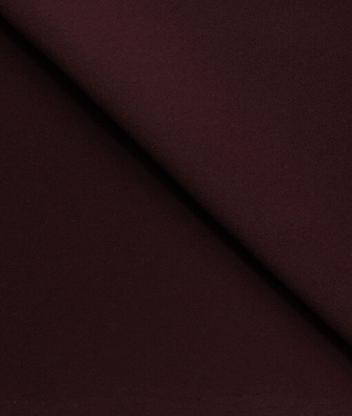 Italian Channel Men's Terry Rayon Solids 3.75 Meter Unstitched Flowy Japanese Stretchable Suiting Fabric (Dark WIne)