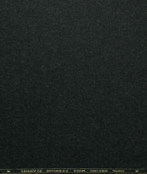 OCM Men's 100% Merino Wool Checks 2 Meter Thick Unstitched Tweed Jacketing & Blazer Fabric (Dark Grey)
