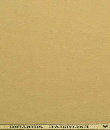 Ocm Men's Acrylic Wool Solids 2.25 Meter Unstitched Shirting Fabric (Sand Beige)