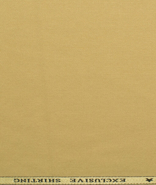 Ocm Men's Acrylic Wool Solids 2.25 Meter Unstitched Shirting Fabric (Sand Beige)