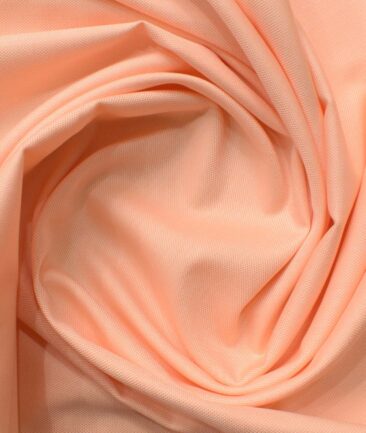 Raymond Men's Giza Cotton Structured 2.25 Meter Unstitched Shirting Fabric (Light Orange)
