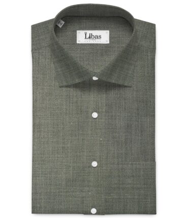 Raymond Men's Cotton Blend Wrinkle Free Structured 2.25 Meter Unstitched Shirting Fabric (Grey)