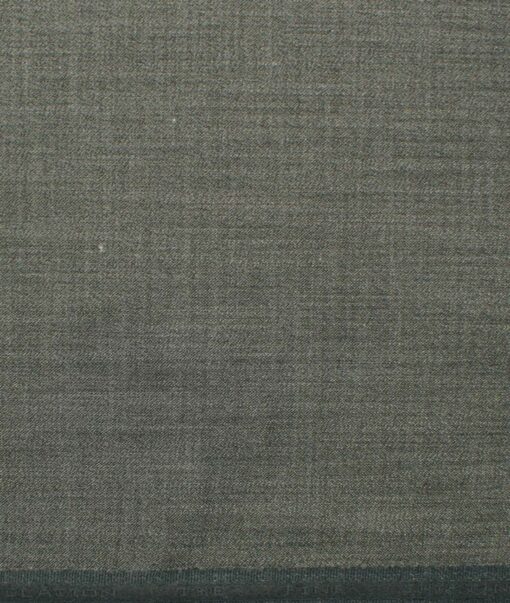 Raymond Men's Cotton Blend Wrinkle Free Structured 2.25 Meter Unstitched Shirting Fabric (Grey)