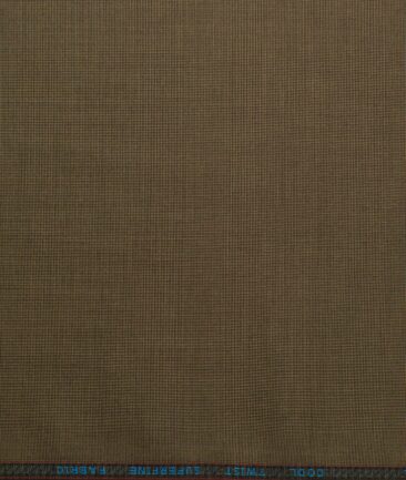 Rosseti Romano Men's Terry Rayon Structured 3.75 Meter Unstitched Suiting Fabric (Brown)
