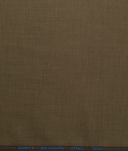 Rosseti Romano Men's Terry Rayon Structured 3.75 Meter Unstitched Suiting Fabric (Brown)