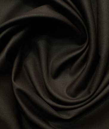 Rosseti Romano Men's Terry Rayon Structured 3.75 Meter Unstitched Suiting Fabric (Dark Brown)