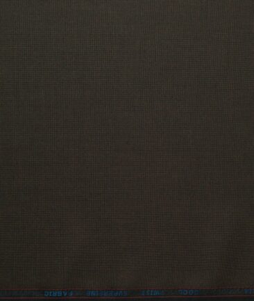 Rosseti Romano Men's Terry Rayon Structured 3.75 Meter Unstitched Suiting Fabric (Dark Brown)