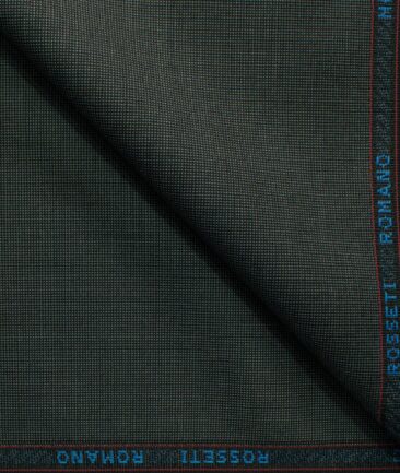 Rosseti Romano Men's Terry Rayon Structured 3.75 Meter Unstitched Suiting Fabric (Dark Grey)