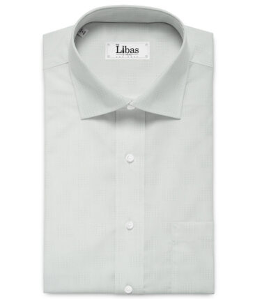Siyaram's Men's Bamboo Self Design 2.25 Meter Unstitched Shirting Fabric (Light Grey)