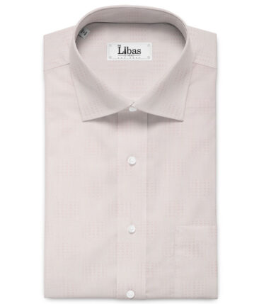 Siyaram's Men's Bamboo Self Design 2.25 Meter Unstitched Shirting Fabric (Pink)