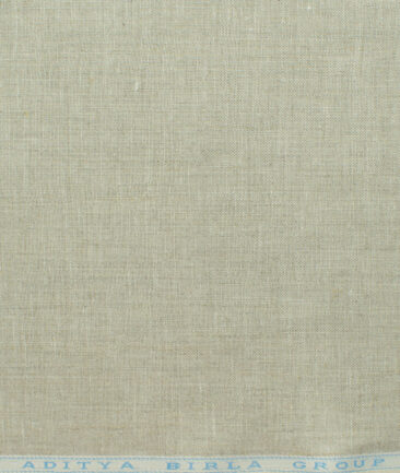 Linen Club Men's 100% Linen 25 LEA Solids 3.75 Meter Unstitched Suiting Fabric (Sand Stone Beige)