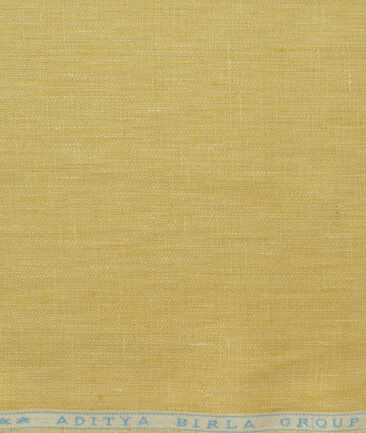 Linen Club Men's 100% Linen 30 LEA Structured 3.75 Meter Unstitched Suiting Fabric (Biscotti Beige)