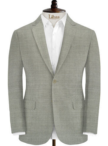 OCM Men's 35% Wool  Self Design 3.75 Meter Unstitched Suiting Fabric (Grey)