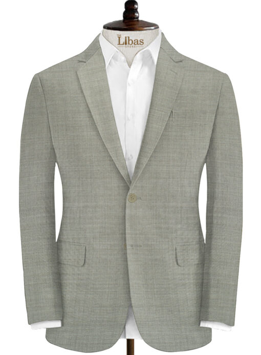 OCM Men's 35% Wool  Self Design 3.75 Meter Unstitched Suiting Fabric (Grey)