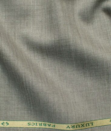 OCM Men's 35% Wool  Self Design 3.75 Meter Unstitched Suiting Fabric (Grey)
