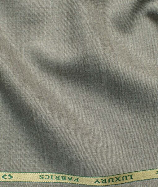 OCM Men's 35% Wool  Self Design 3.75 Meter Unstitched Suiting Fabric (Grey)