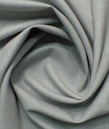 OCM Men's 35% Wool  Self Design 3.75 Meter Unstitched Suiting Fabric (Light Grey)