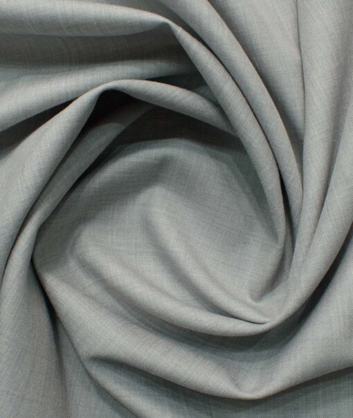 OCM Men's 35% Wool  Self Design 3.75 Meter Unstitched Suiting Fabric (Light Grey)