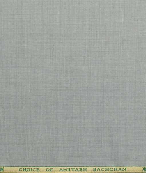 OCM Men's 35% Wool  Self Design 3.75 Meter Unstitched Suiting Fabric (Light Grey)