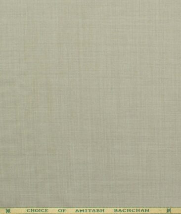 OCM Men's 35% Wool  Self Design 3.75 Meter Unstitched Suiting Fabric (Pistachious Beige)