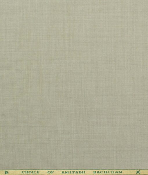 OCM Men's 35% Wool  Self Design 3.75 Meter Unstitched Suiting Fabric (Pistachious Beige)